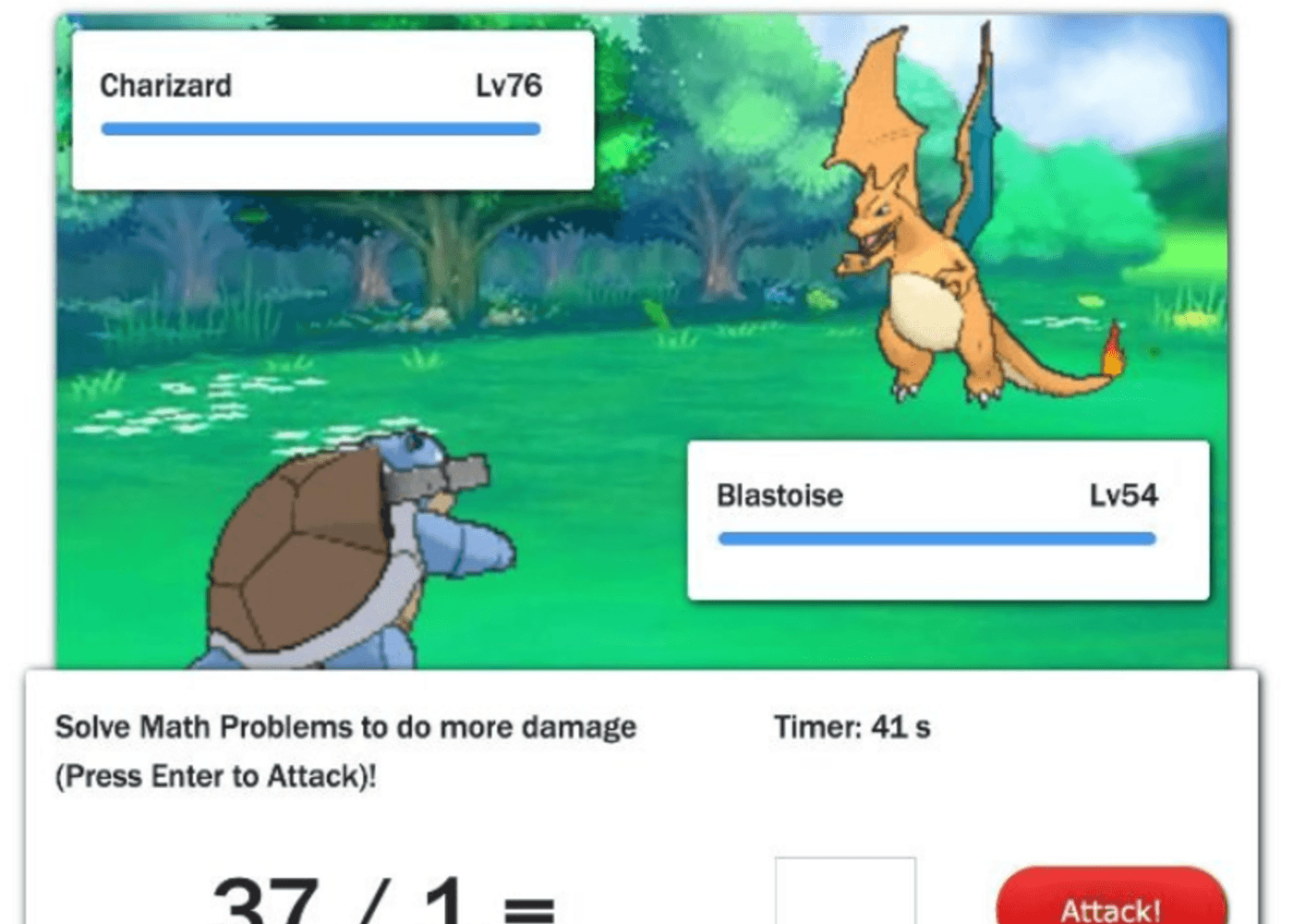 Pokémon Math Fighter